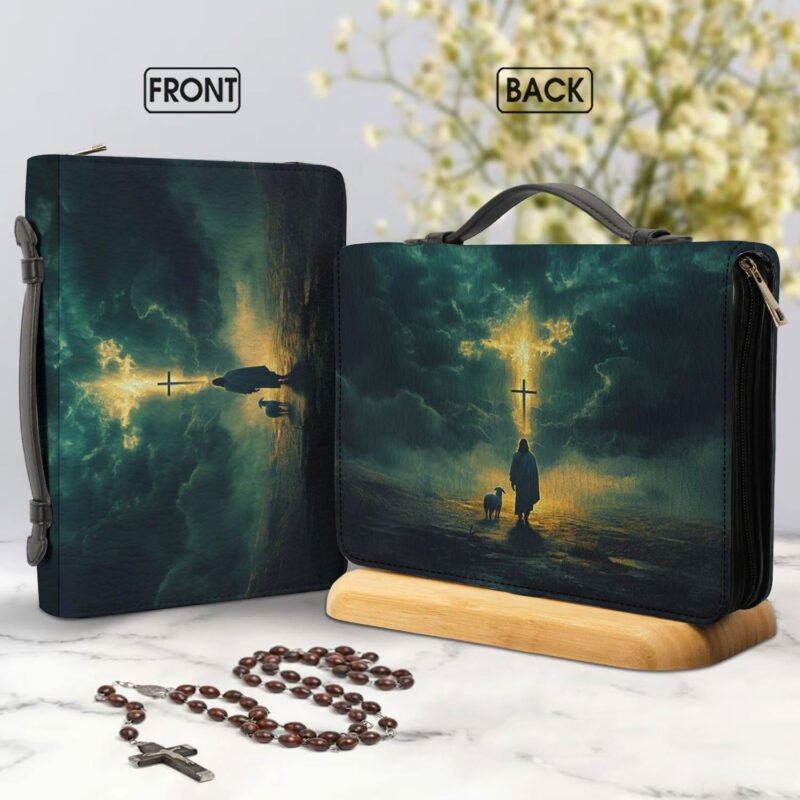 Inspirational Christian Leather Bible Cover - BCV17