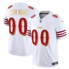 White Gold San Francisco 49ers Active Player Custom 2025 F.U.S.E. "Rivalries" Vapor Limited Stitched Football Jersey - SFR91