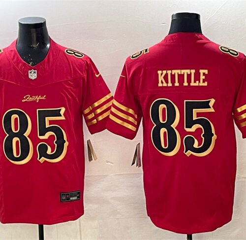 Red/Gold San Francisco 49ers #85 George kittle 2025 F.U.S.E. "Rivalries" Vapor Limited Stitched Football Jersey - SFR14