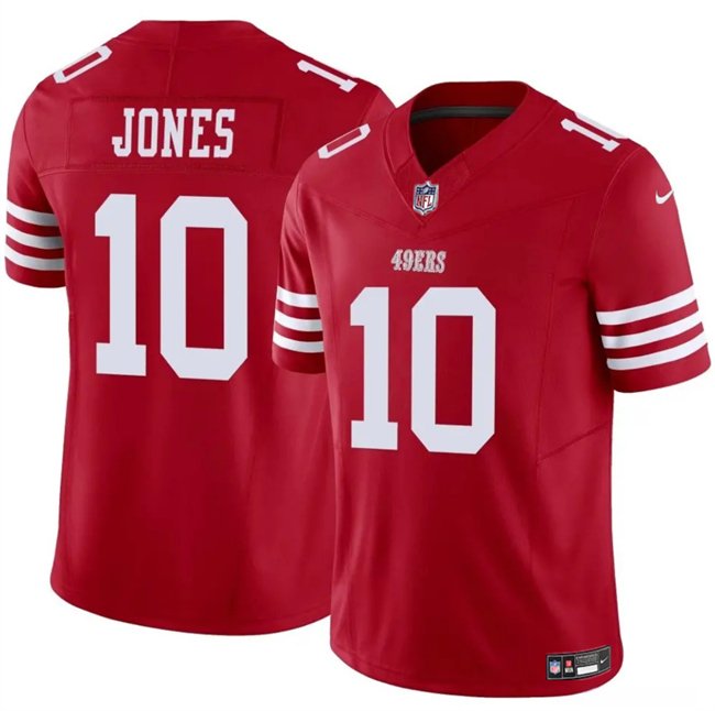 Red San Francisco 49ers #10 Mac Jones 2025 F.U.S.E. Vapor Untouchable Limited Stitched Football Jersey - SFR69