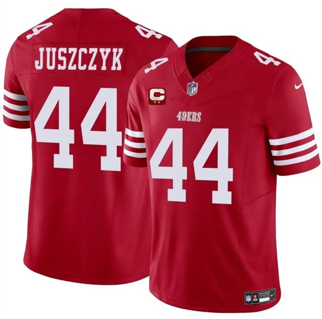 Red San Francisco 49ers #44 Kyle Juszczyk 2025 F.U.S.E. With 2-Star C Patch Vapor Untouchable Limited Stitched Football Jersey - SFR60
