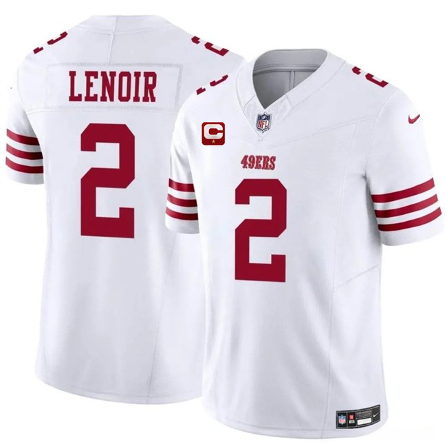 White San Francisco 49ers #2 Deommodore Lenoir 2025 F.U.S.E. With 1-Star C Patch Vapor Untouchable Limited Stitched Football Jersey - SFR66