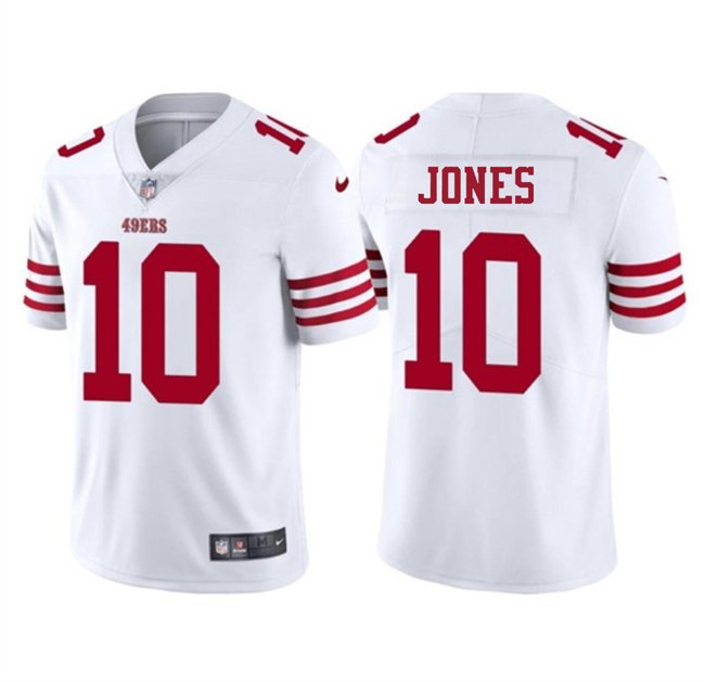 White San Francisco 49ers #10 Mac Jones 2025 Vapor Untouchable Limited Stitched Football Jersey - SFR04
