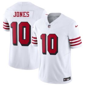 New White San Francisco 49ers #10 Mac Jones 2025 F.U.S.E. Vapor Untouchable Limited Stitched Football Jersey - SFR40