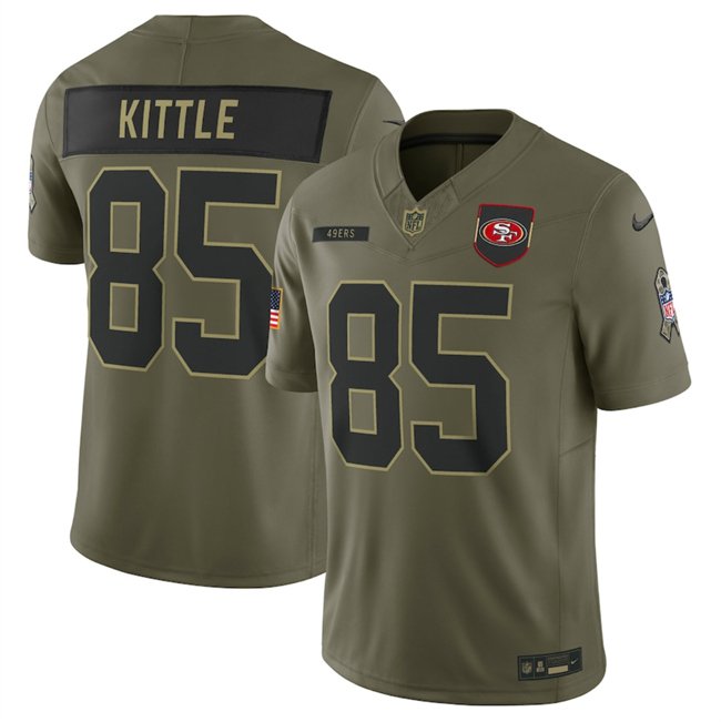 Olive San Francisco 49ers #85 George kittle 2025 F.U.S.E Salute to Service Limited Stitched Football Jersey - SFR26