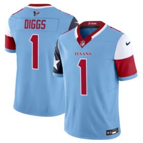 Blue Houston Texans #1 Stefon Diggs 2024 F.U.S.E. V5 Limited Stitched Football Jersey - HTJ282