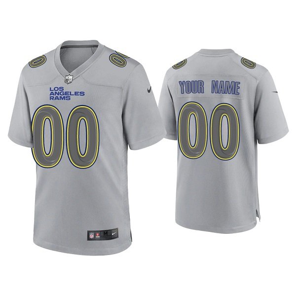 Grey Los Angeles Rams Active Player Custom Atmosphere Fashion Stitched Game Jersey - LAR600