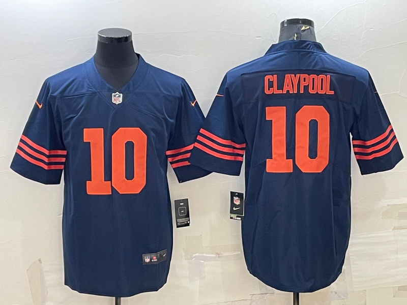 Navy Chicago Bears #10 Chase Claypool Color Rush Limited Stitched Football Jersey - CBJ417