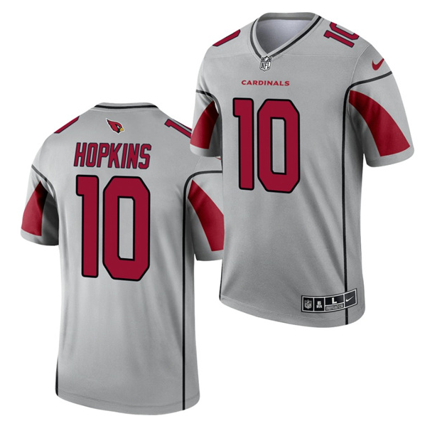 Silver Arizona Cardinals #10 DeAndre Hopkins 2021 Inverted Legend Stitched Jersey - ACJ370