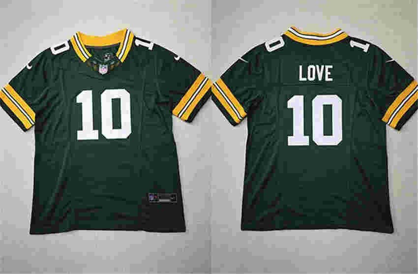 Green Green Bay Packers #10 Jordan Love 2023 F.U.S.E. Limited Stitched Football Jersey - GBJ450