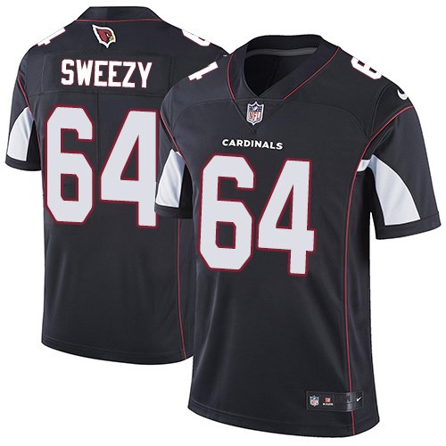 Nike Cardinals #64 J.R. Sweezy Black Alternate Stitched NFL Vapor Untouchable Limited Jersey - ACJ160
