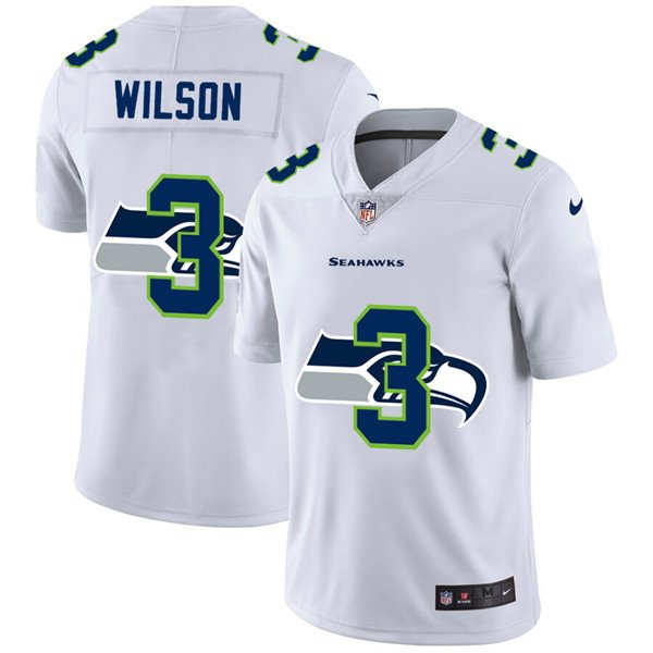Seattle Seahawks White #3 Russell Wilson Stitched Jersey