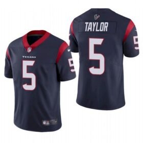 Navy Houston Texans #5 Tyrod Taylor Vapor Untouchable Limited Stitched Jersey - HTJ136