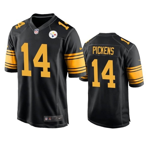 Black Pittsburgh Steelers #14 George Pickens Color Rush Stitched Jersey - PSJ145