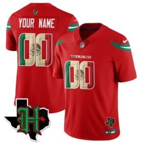 Red Houston Texans Active Player Custom F.U.S.E. Mexico Vapor Limited Stitched Football Jersey - HTJ333