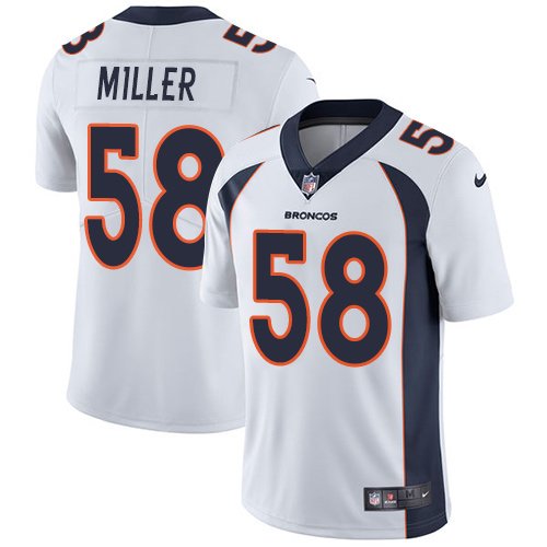 Nike Broncos #58 Von Miller White Stitched NFL Vapor Untouchable Limited Jersey