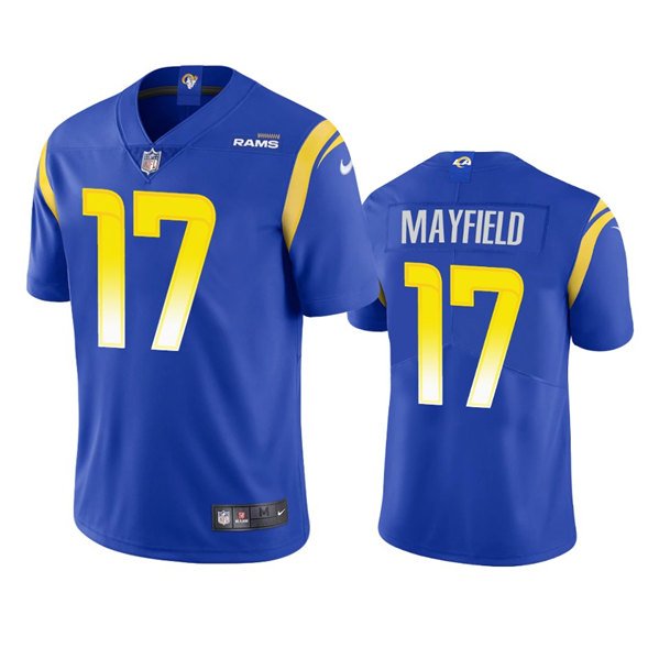 Royal Los Angeles Rams #17 Baker Mayfield Vapor Untouchable Limited Stitched Basketball Jersey - LAR26