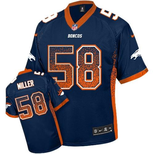 Nike Broncos #58 Von Miller Navy Blue Alternate Stitched NFL Elite Drift Fashion Jersey