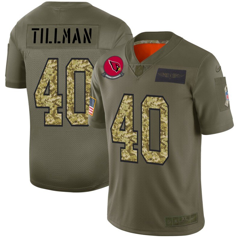 Arizona Cardinals #40 Pat Tillman Nike 2019 Olive Camo Salute To Service Limited NFL Jersey - ACJ188