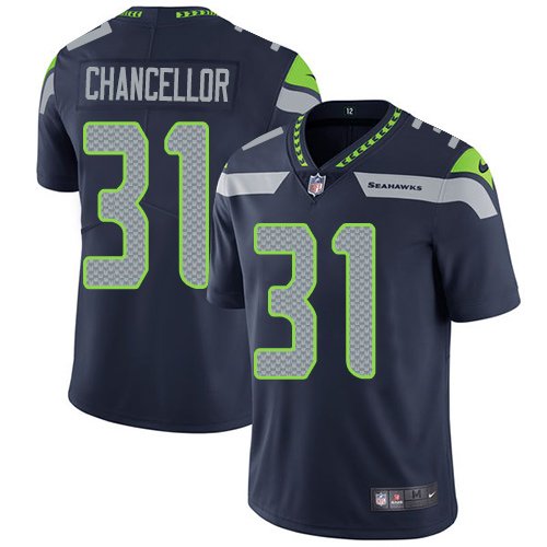 Nike Seahawks #31 Kam Chancellor Steel Blue Team Color Stitched NFL Vapor Untouchable Limited Jersey