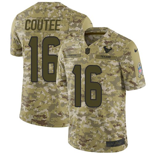 Nike Texans #16 Keke Coutee Camo Stitched NFL Limited 2018 Salute To Service Jersey - HTJ397