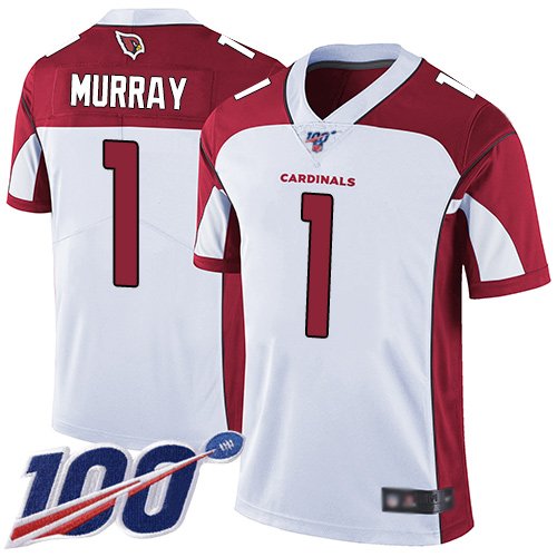Nike Cardinals #1 Kyler Murray White Stitched NFL 100th Season Vapor Limited Jersey - ACJ28