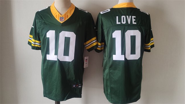 Green Green Bay Packers #10 Jordan Love Vapor 2024 F.U.S.E. Limited Stitched Football Jersey - GBJ327