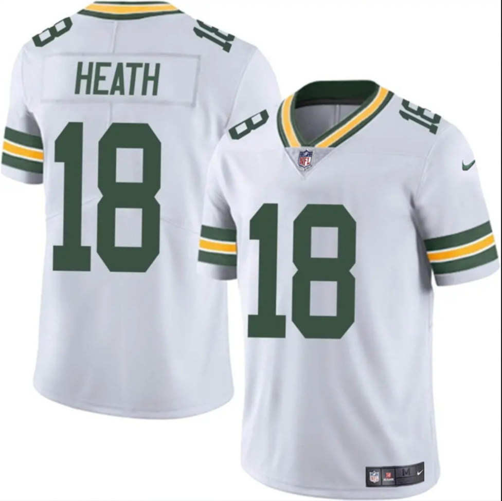 White Green Bay Packers #18 Malik Heath Vapor Untouchable Limited Stitched Jersey - GBJ506