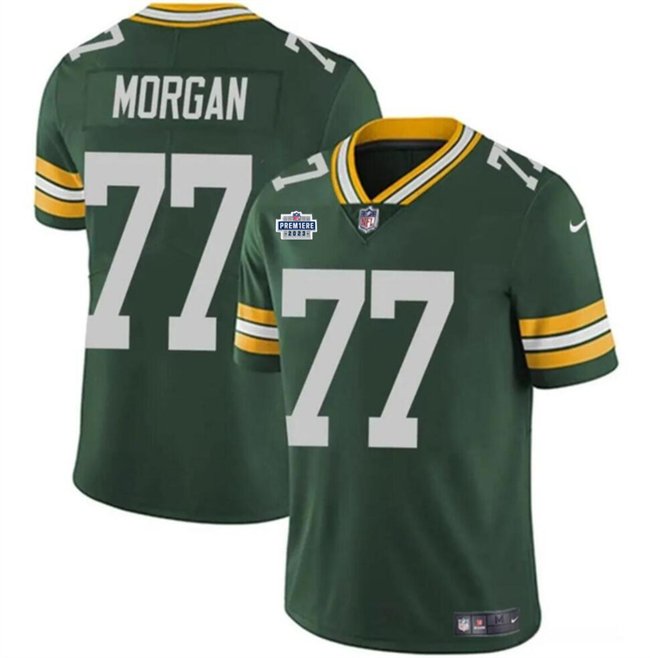 Green Green Bay Packers #77 Jordan Morgan 2024 Draft Vapor Limited Stitched Football Jersey - GBJ560