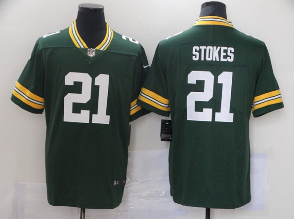 Green Green Bay Packers #21 Eric Stokes 2021 Draft Stitched Jersey - GBJ67