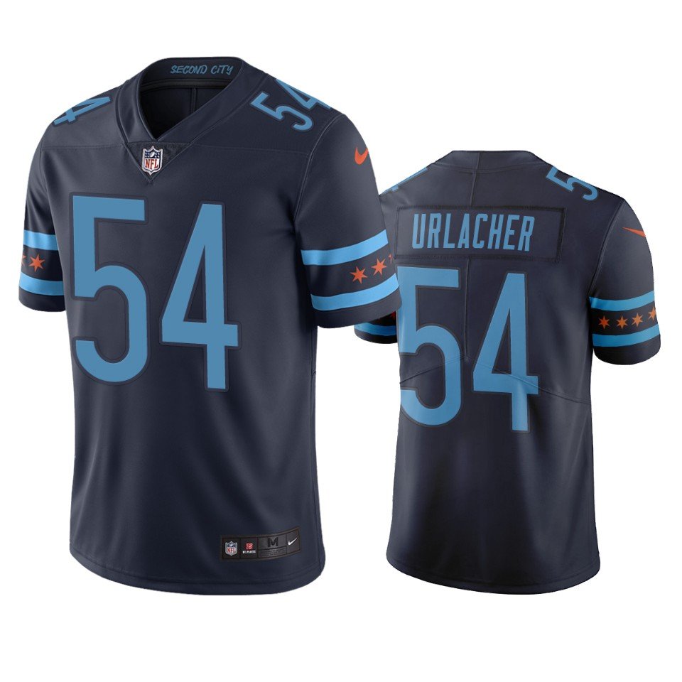 Chicago Bears #54 Brian Urlacher Navy Vapor Limited City Edition NFL Jersey - CBJ68