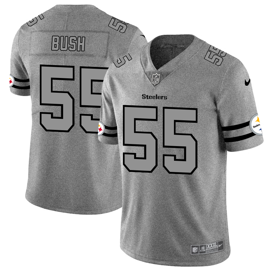 Pittsburgh Steelers #55 Devin Bush Nike Gray Gridiron II Vapor Untouchable Limited NFL Jersey - PSJ425