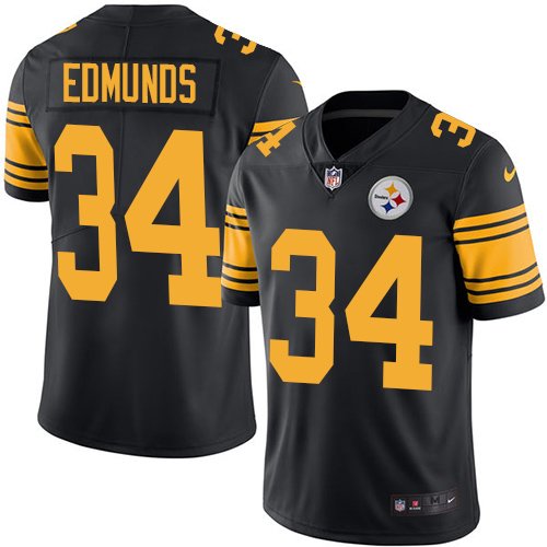 Nike Steelers #34 Terrell Edmunds Black Stitched NFL Limited Rush Jersey - PSJ193