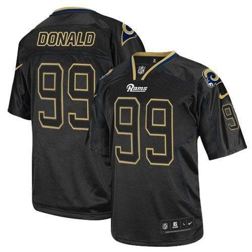 Nike Rams #99 Aaron Donald Lights Out Black Stitched NFL Elite Jersey - LAR418