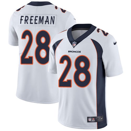 Nike Broncos #28 Royce Freeman White Stitched NFL Vapor Untouchable Limited Jersey