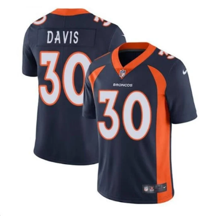 Navy Denver Broncos #30 Terrell Davis Vapor Untouchable Limited Stitched Jersey