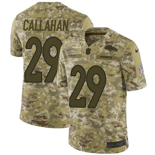 Nike Broncos #29 Bryce Callahan Camo Stitched NFL Limited 2018 Salute To Service Jersey
