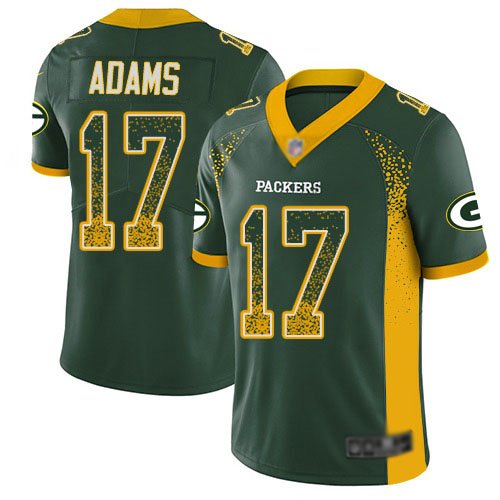 Nike Packers #17 Davante Adams Green Team Color Stitched NFL Limited Rush Drift Fashion Jersey - GBJ71
