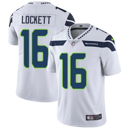 Nike Seahawks #16 Tyler Lockett White Stitched NFL Vapor Untouchable Limited Jersey