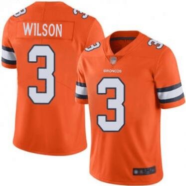 Orange Denver Broncos #3 Russell Wilson Stitched Jersey