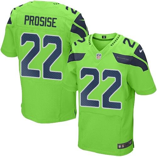 Nike Seahawks #22 C. J. Prosise Green Stitched NFL Elite Rush Jersey