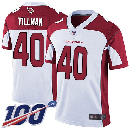 Nike Cardinals #40 Pat Tillman White Stitched NFL 100th Season Vapor Limited Jersey - ACJ315