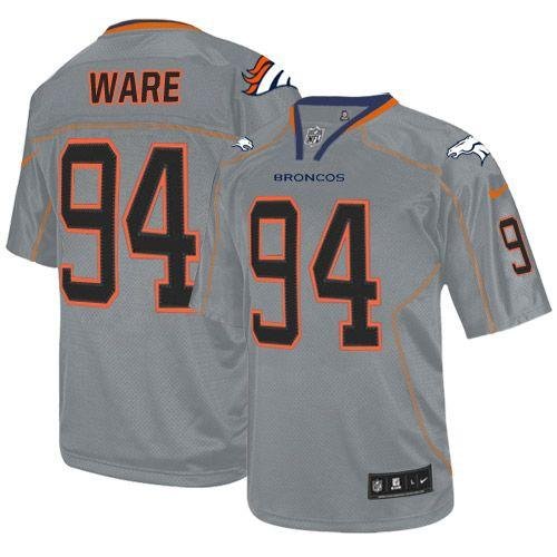 Nike Broncos #94 DeMarcus Ware Lights Out Grey Stitched NFL Elite Jersey