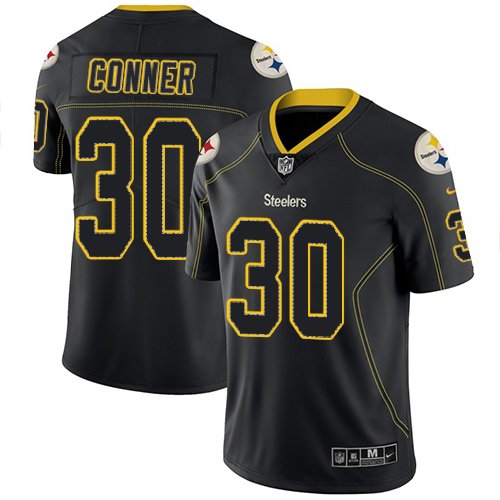 Nike Steelers #30 James Conner Lights Out Black Stitched NFL Limited Rush Jersey - PSJ146