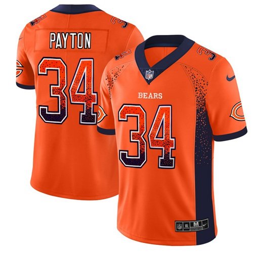 Nike Bears #34 Walter Payton Orange Alternate Stitched NFL Limited Rush Drift Fashion Jersey - CBJ556