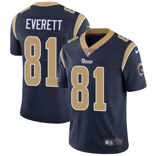 Nike Rams #81 Gerald Everett Navy Blue Team Color Stitched NFL Vapor Untouchable Limited Jersey - LAR384