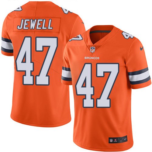 Nike Broncos #47 Josey Jewell Orange Stitched NFL Limited Rush Jersey