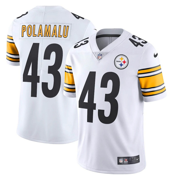White Pittsburgh Steelers #43 Troy Polamalu Vapor Untouchable Limited Stitched Jersey - PSJ98