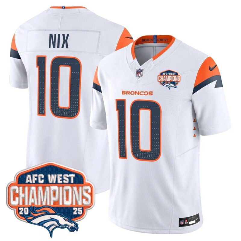 White DEN AFC West Champions Patch Vapor Limited Jersey – All Stitched - DBJ03