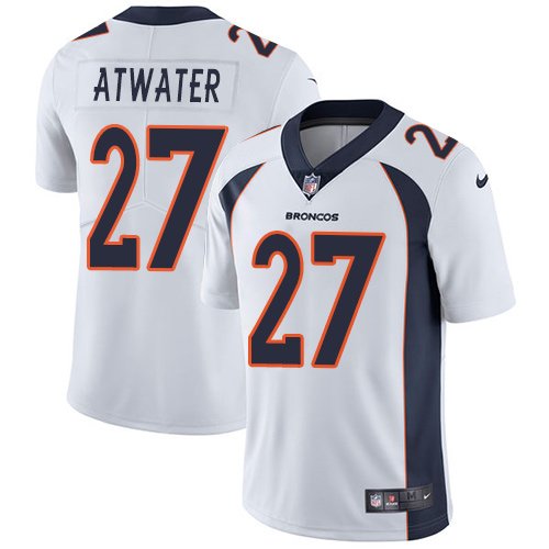Nike Broncos #27 Steve Atwater White Stitched NFL Vapor Untouchable Limited Jersey